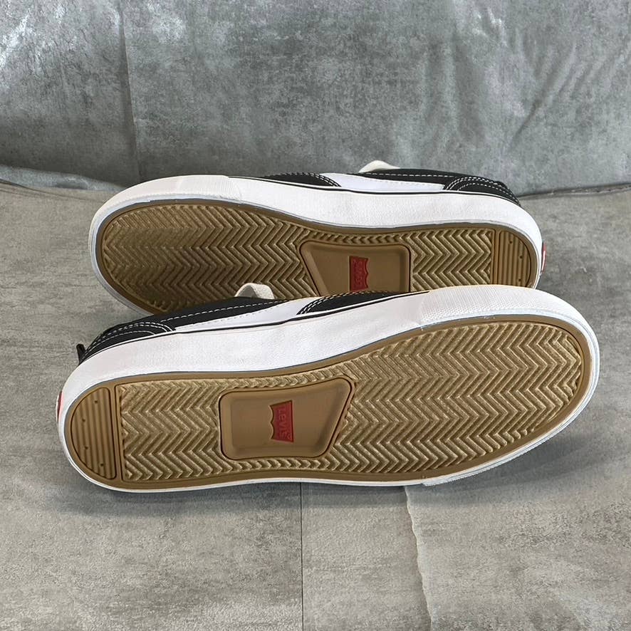 LEVI'S Women's Black/White Naya Court Canvas Ultra Suede Skate Sneakers SZ 8.5