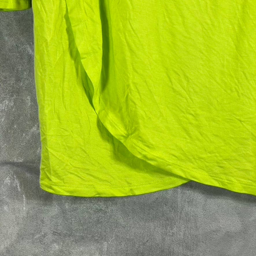 ZERINA AKERS FOR BAR III Women's Acid Lime Solid Knit Mock-Neck Mini Dress SZ M