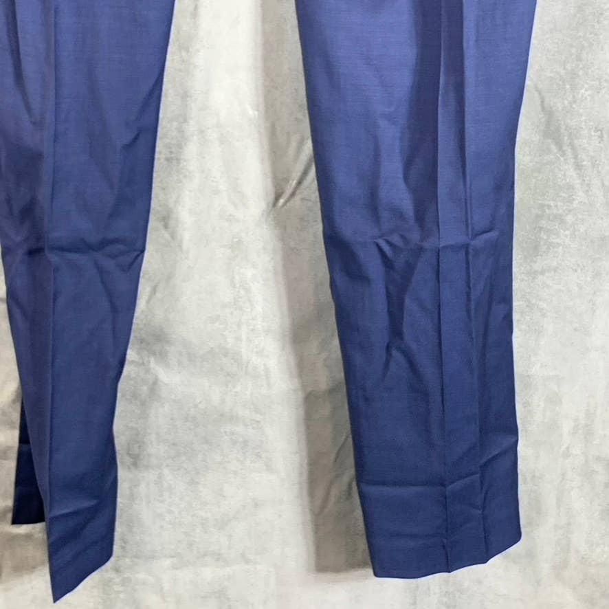 CALVIN KLEIN Men's Blue Slim-Fit Flat Front Dress Pants SZ 32X34