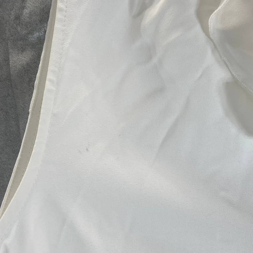 BAR III Women's Lily Ruffle V-Neck Sleeveless Button-Up Top SZ XL