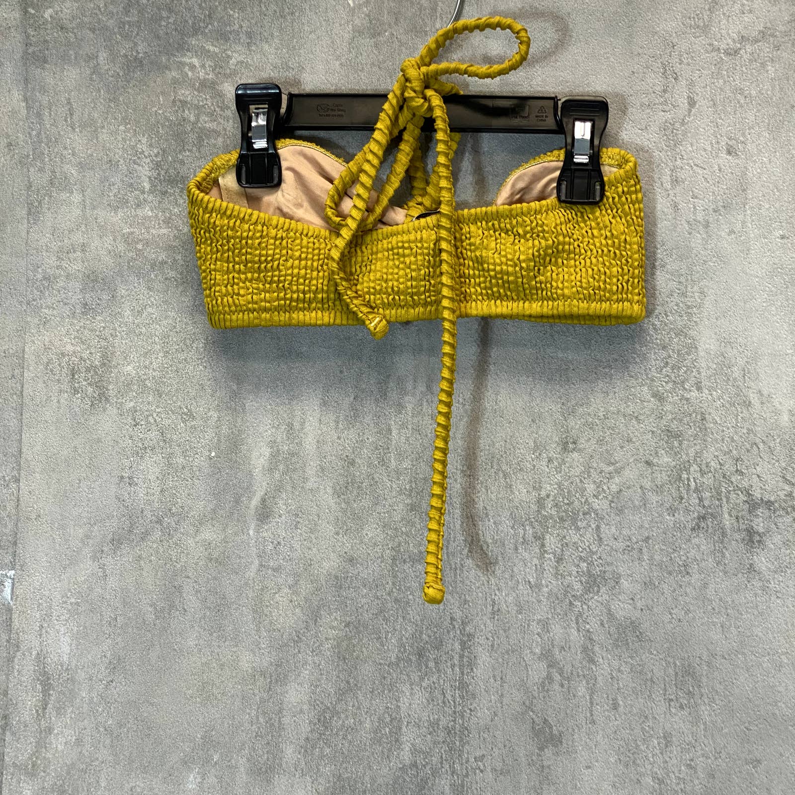 MADEWELL Women's Golden Meadow Second Wave Textured Bandeau Bikini Top SZ XXS