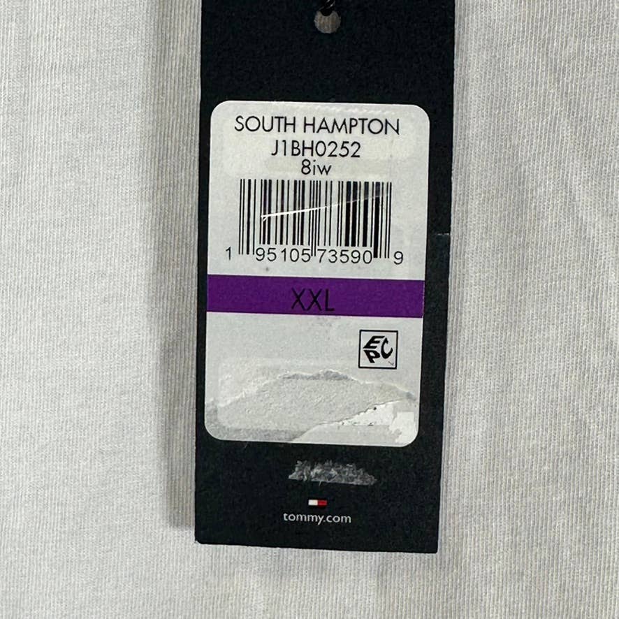 TOMMY HIFIGER Women's Bright White Scoop-Neck 3/4 Puff-Sleeve Top SZ 2XL