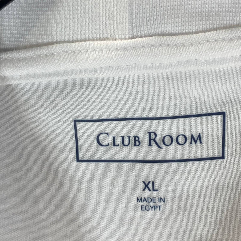 CLUB ROOM Men's White Solid Mock-Neck Long-Sleeve Pullover Shirt SZ XL