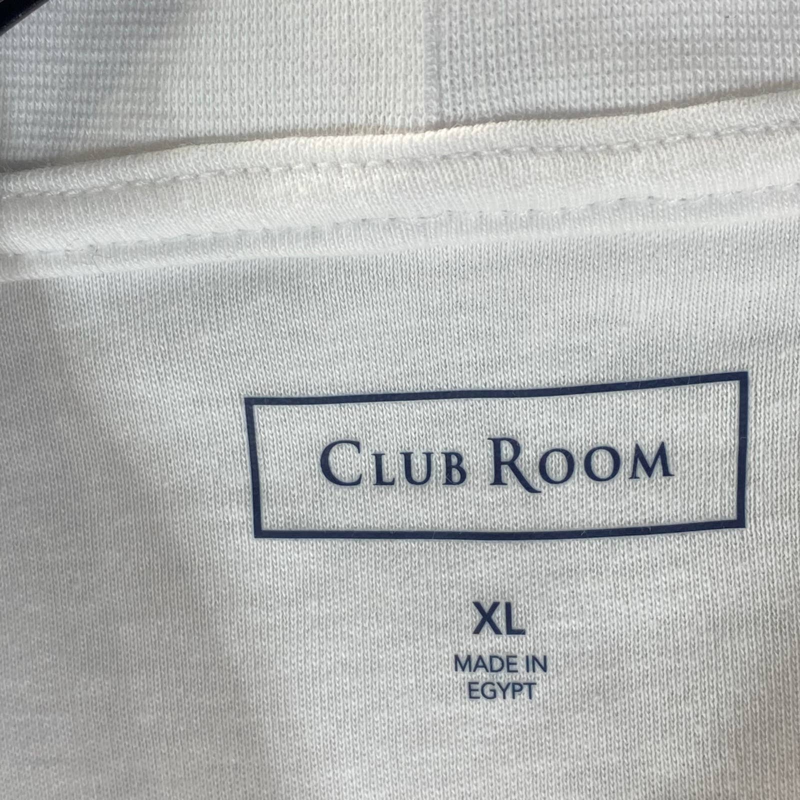 CLUB ROOM Men's White Solid Mock-Neck Long-Sleeve Pullover Shirt SZ XL