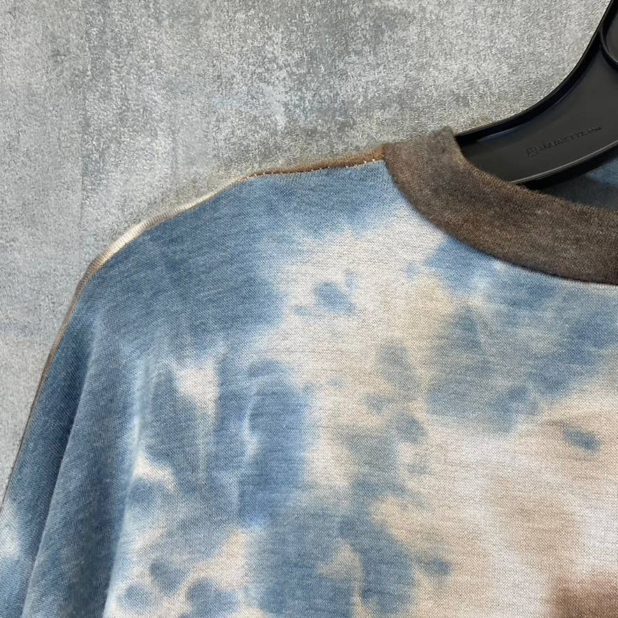 VELVET TORCH Women's Coco Tie-Dye V-Neck Long Sleeve A-Line Mini Dress SZ XS