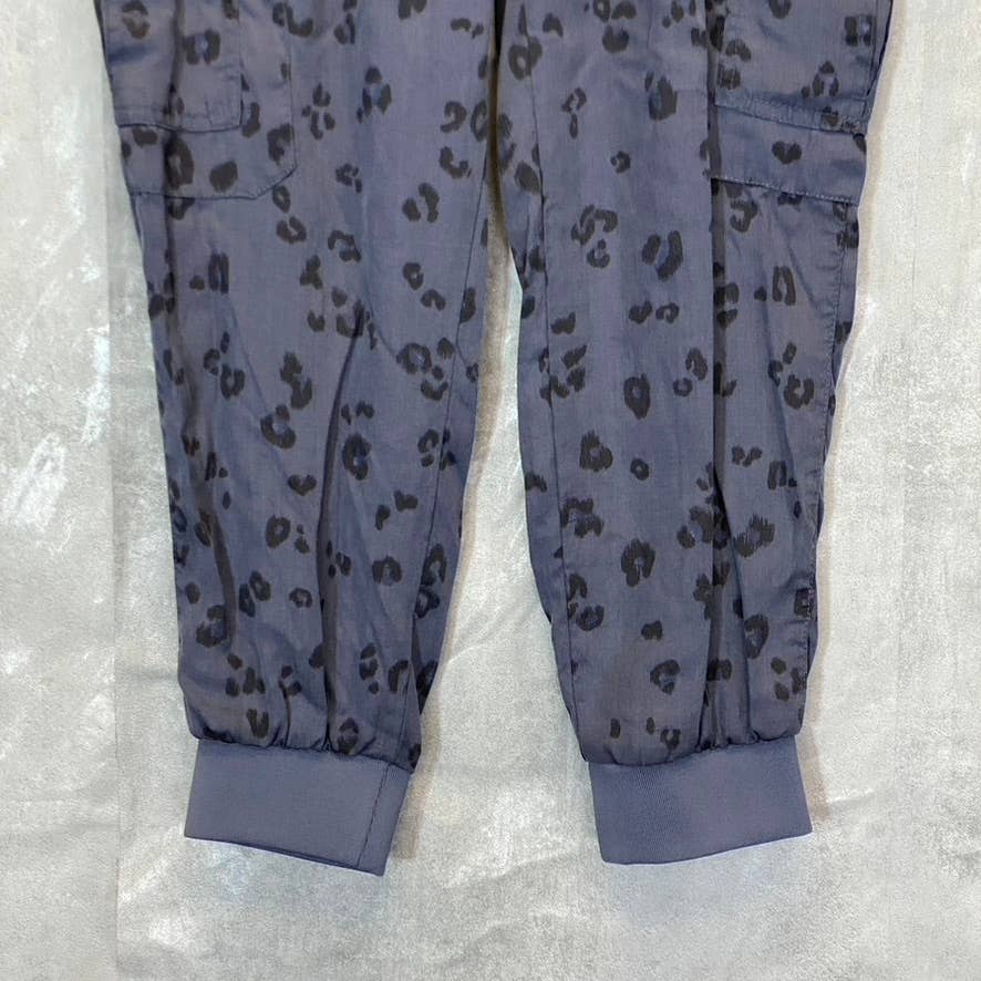 DEMOCRACY Women's Midnight Blue Leopard Print Utility Pull-On Jogger Pants SZ M