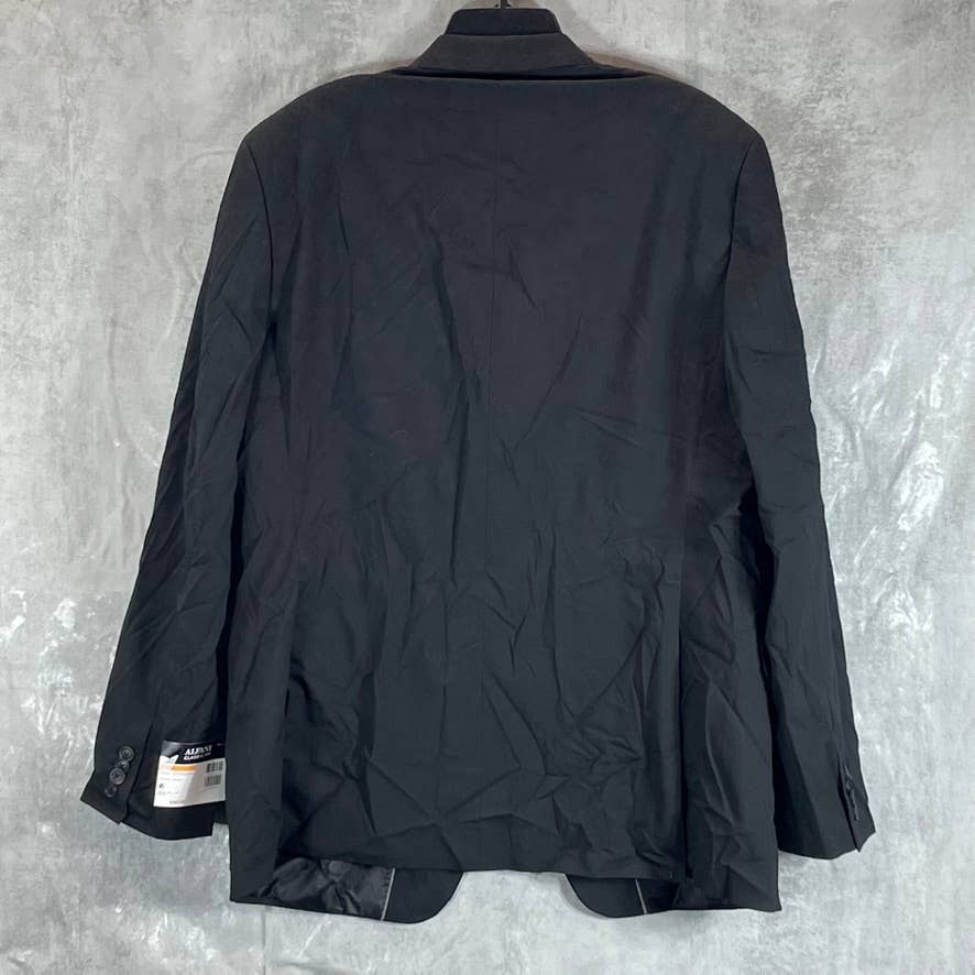 ALFANI Men's Solid Black Long Classic-Fit Stretch Two-Button Suit Jacket SZ 44L