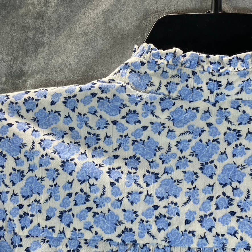 STYLE & CO Women's Sweet Lilac Fog Printed Long-Sleeve Button-Up Popover Top SZM